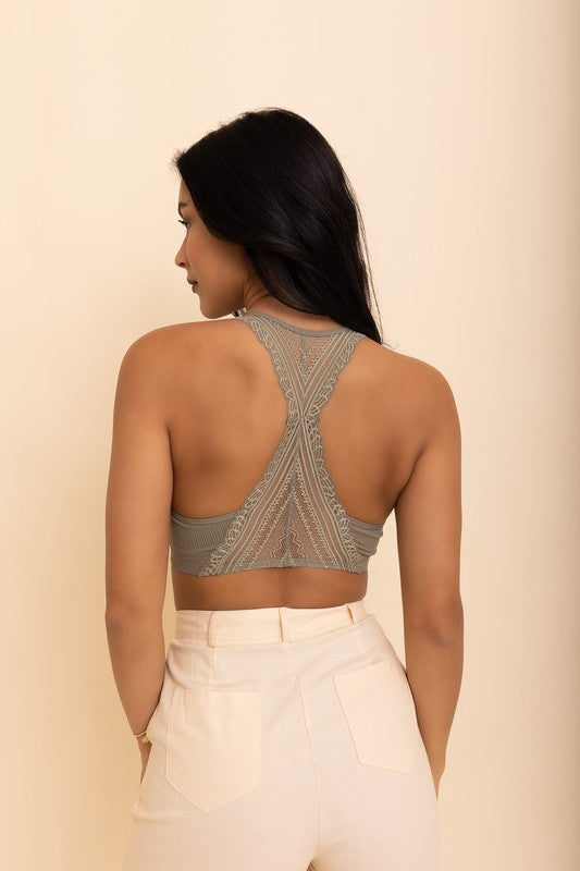 Feels Right Bralette-Sage