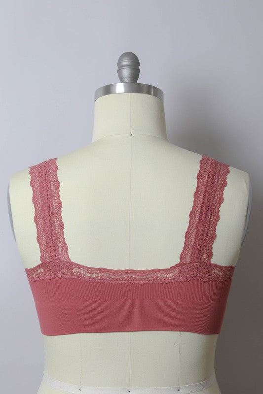 Plus Size Erin Bralette-Mauve Coming Soon