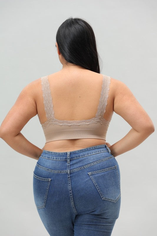 Plus Size Erin Bralette-Mocha