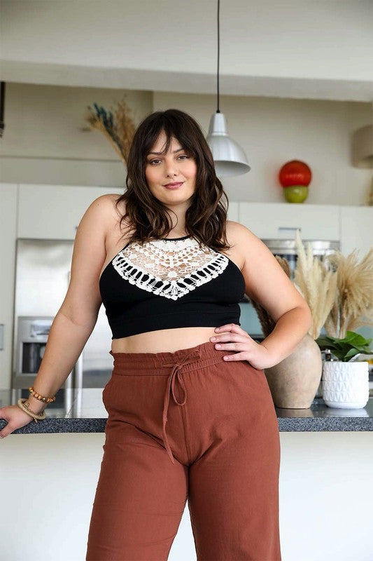 Chloe Plus Size Bralette-Black