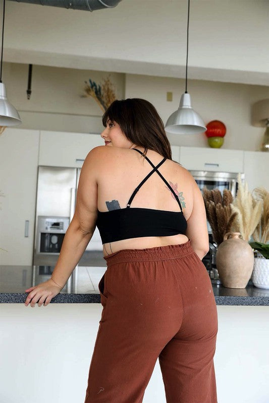 Chloe Plus Size Bralette-Black