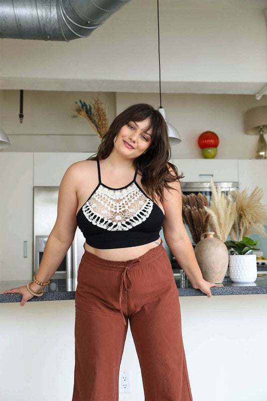 Chloe Plus Size Bralette-Black