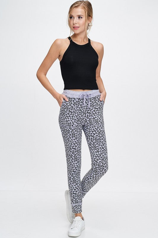 Lavender Leopard Jogger