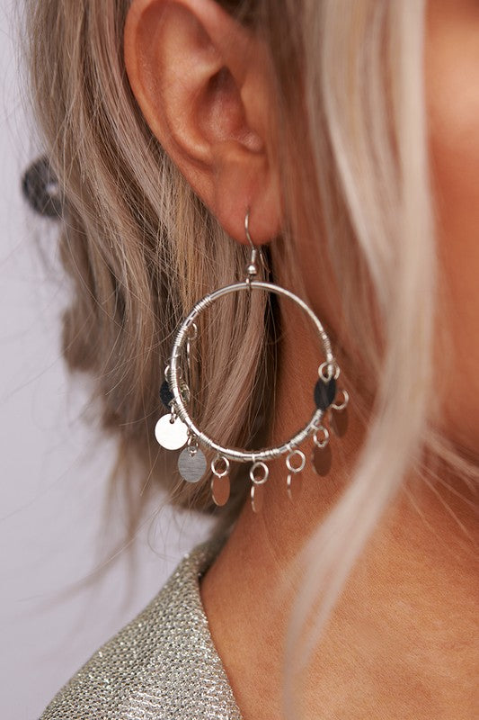 Charm Hoop Earrings