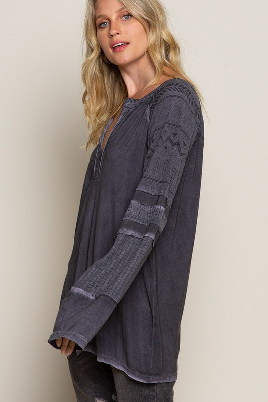 Ryland Long Sleeve-Charcoal