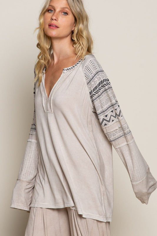 Ryland Long Sleeve-Taupe