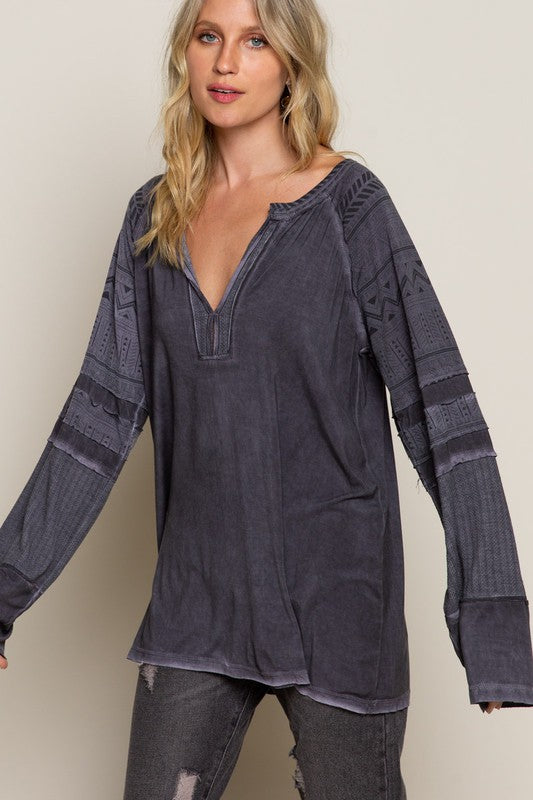 Ryland Long Sleeve-Charcoal