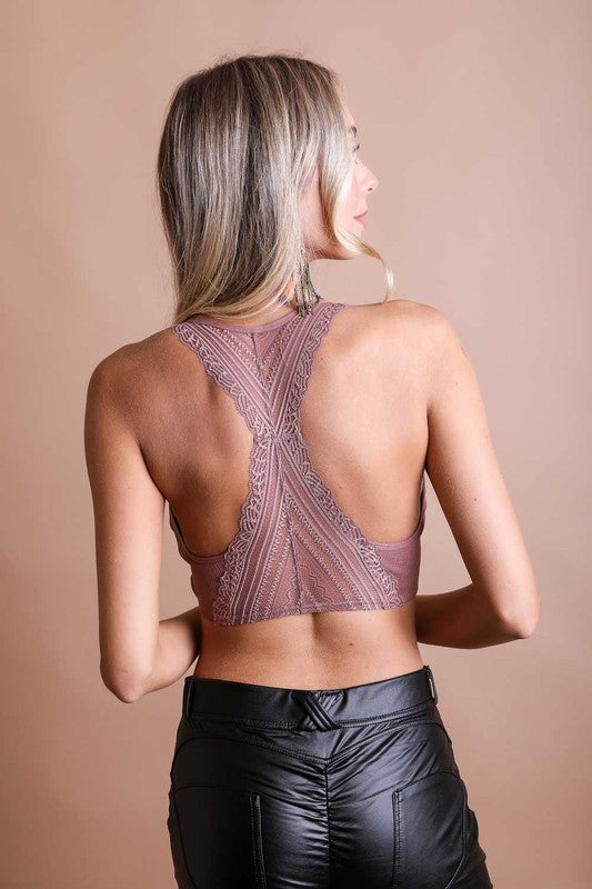 Feels Right Bralette-Rose