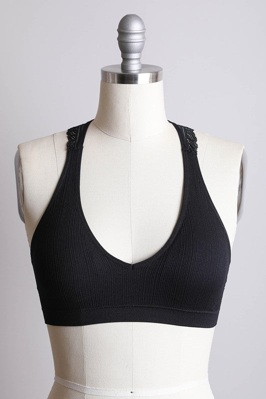 Feels Right Bralette-Black