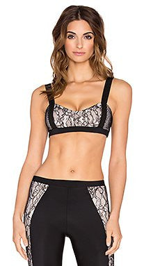 Blue Life Lace Contrast Bra