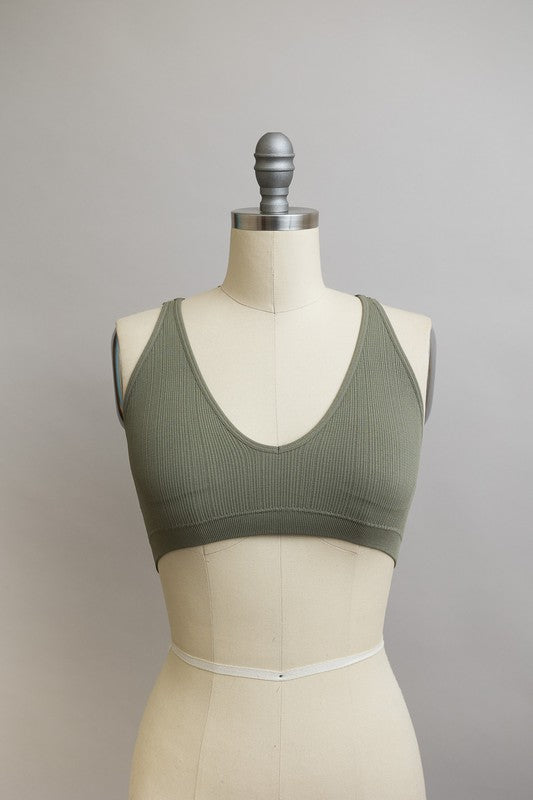 Feels Right Bralette-Sage