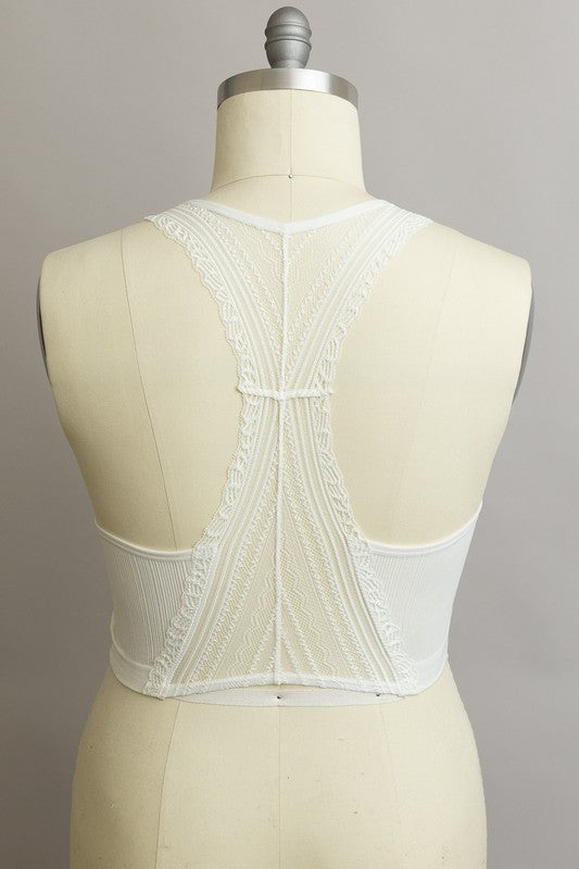 Plus Feels Right Bralette-Ivory