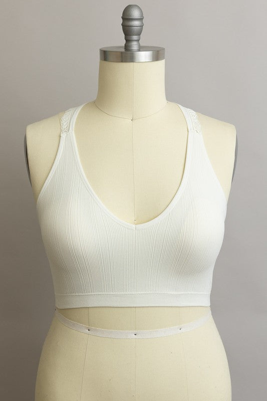 Plus Feels Right Bralette-Ivory