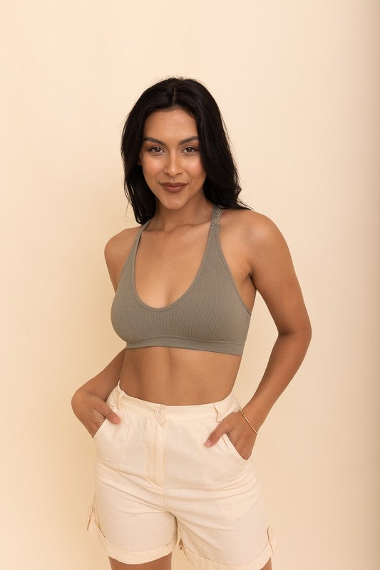 Feels Right Bralette-Sage