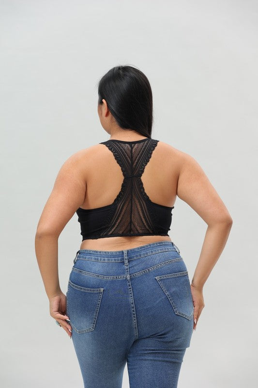 Plus Feels Right Bralette-Black