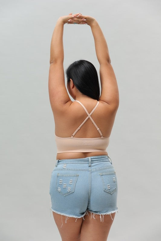 Chloe Plus Size Bralette-Blush