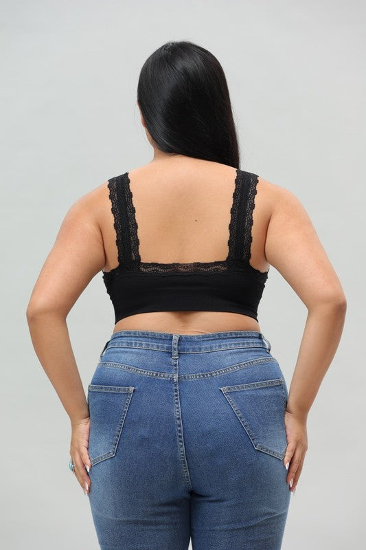 Plus Size Erin Bralette-Black Coming Soon
